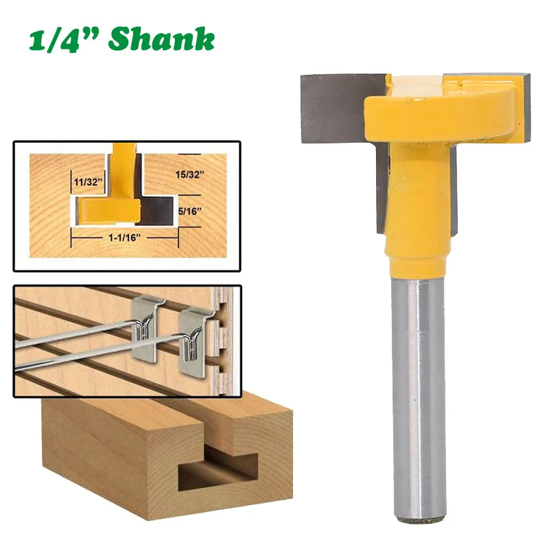 

1 шт. 1/4 "6,35 мм хвостовик фреза резьба по дереву Т-образная фреза т долбежная фреза мощный деревообрабатывающий станок