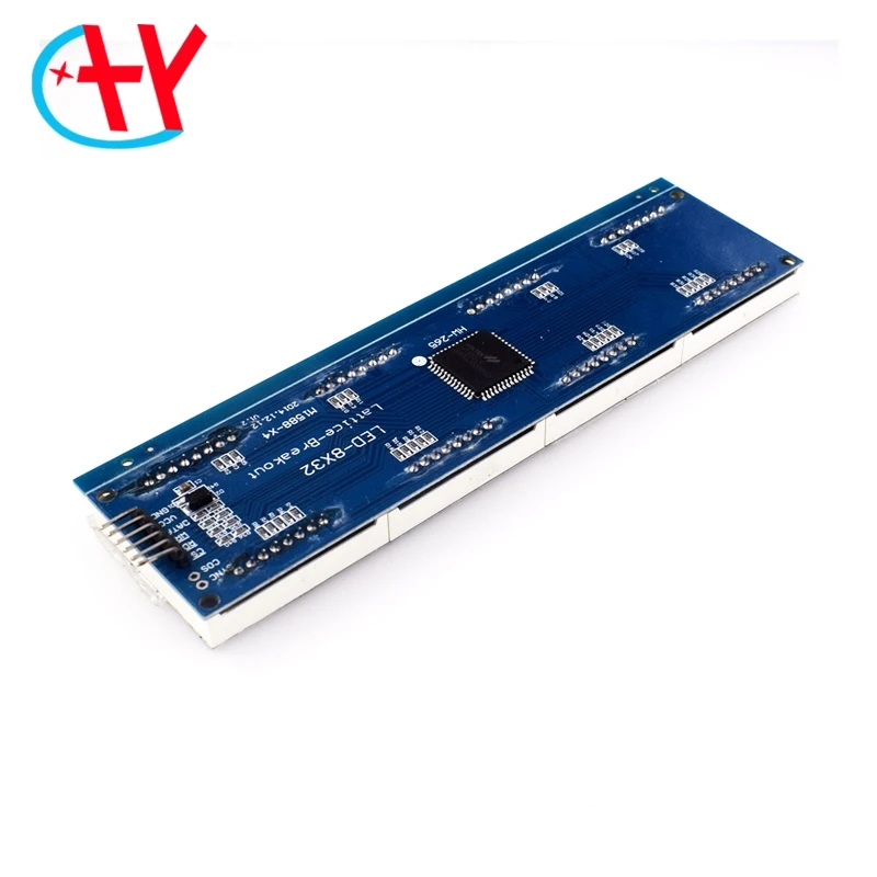 HT1632 точечный матричный драйвер с MCU решетчатая плата LED HT1632C модуль 8X32 красный