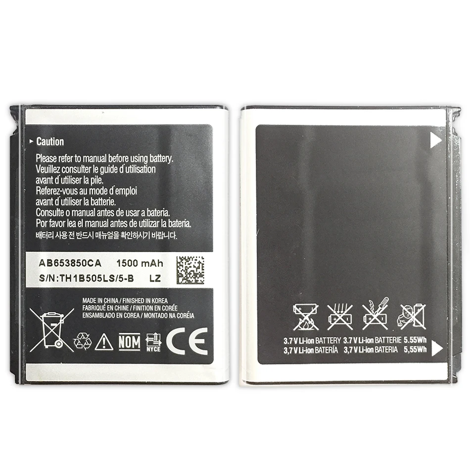 Аккумулятор для Samsung Nexus S I900 Omnia SGH-i900 I9020 T939 M900 Instant I220 SGH-i908 AB653850CA 1500 мАч с Трек-кодом