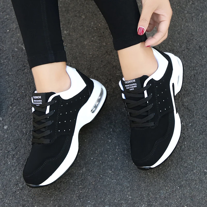 Tenis Feminino Теннисные туфли для женщин Черные кожаные кроссовки Зимняя плюшевая