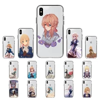 yndfcnb violet evergarden phone case for iphone 11 12 13 mini pro xs max 8 7 6 6s plus x 5s se 2020 xr cover