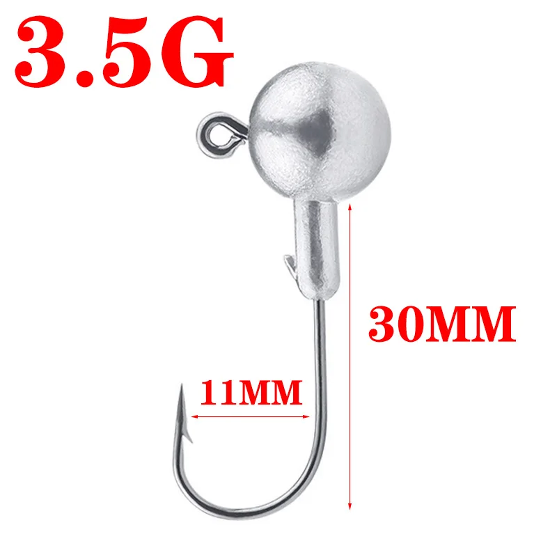 3.5g 5 шт./лот, лобзик с открытым свинцом, 3,5 г, 5 г, 7 г, 10 г, 14 г, колючий крючок, Мягкая приманка, крючок для ловли рыбы, рыболовные крючки, аксессуары - Цвет: 3.5g