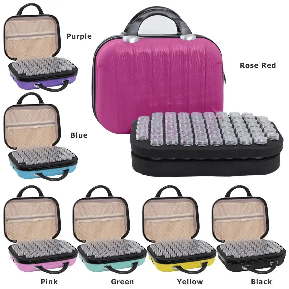 

132 Bottles Diamond Painting Storage Box Bead Storage Container Handbag Diamond Painting Accessories Tools Storage Box