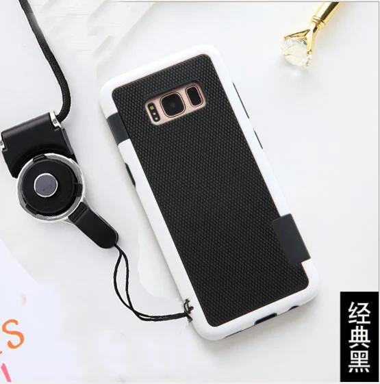 Черный Силиконовый противоударный чехол sam S10 Zenus Walnutt с цветным ударом+ PC чехол для samsung Galaxy S10 S9 S8 plus note8 note9 note10+ ремешок - Цвет: Черный