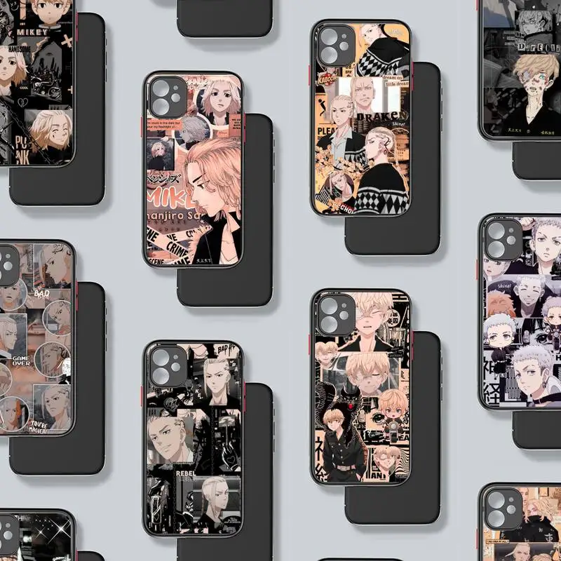 

Mikey Draken Tokyo Avengers revengers Phone Case matte transparent For iphone 7 8 11 12 plus mini x xs xr pro max cover