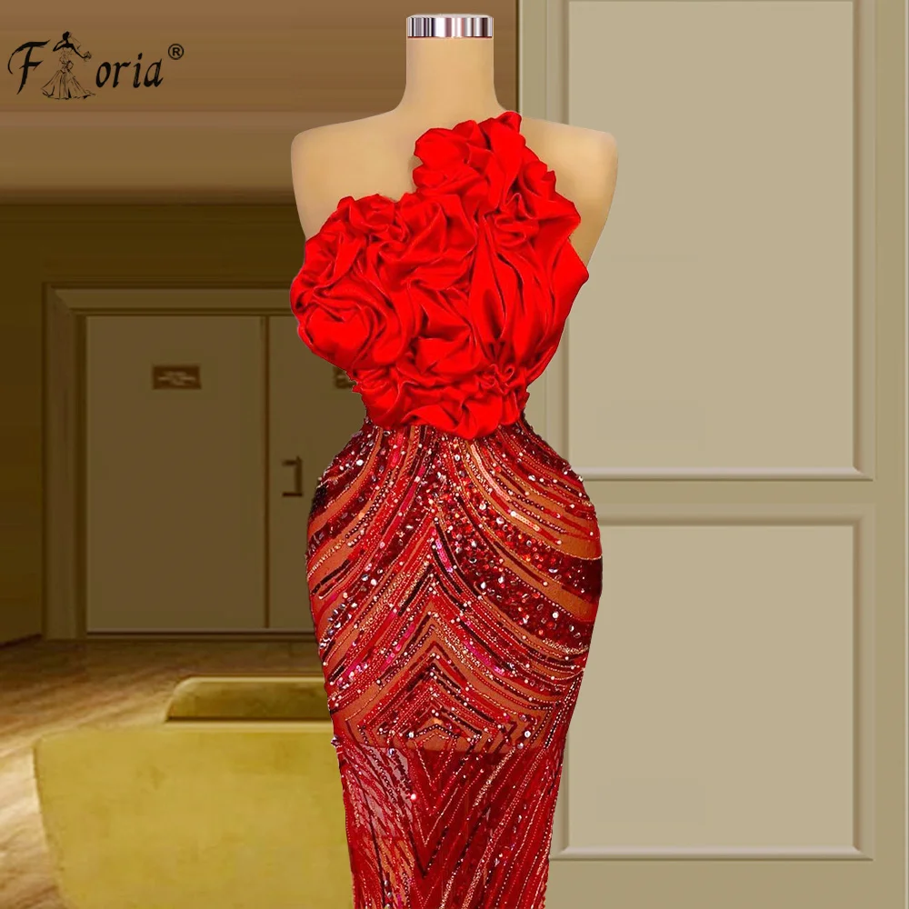 

Sexy Red Illusion Long Evening Dress For Weddings 2020 Woman Luxury Mermaid Beading Party Prom Gowns Vestido De Novia Bubai