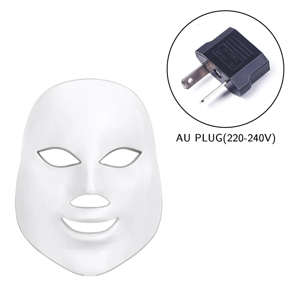 AU Plug no box Deciniee 7 цветов светодиодный для лица, маска для лица Устройство для приготовления маски Фотон терапия легкий омоложение кожи лица PDT уход за кожей красота маска - Цвет: AU Plug no box