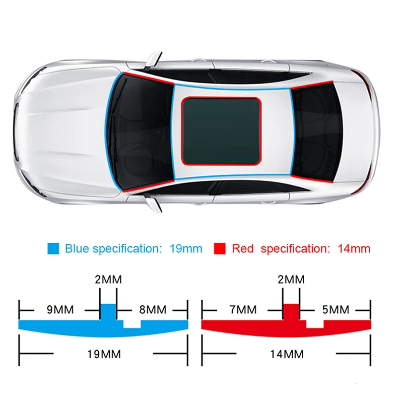 NS Модифицированная Автомобильная резиновая уплотнительная лента авто протектор