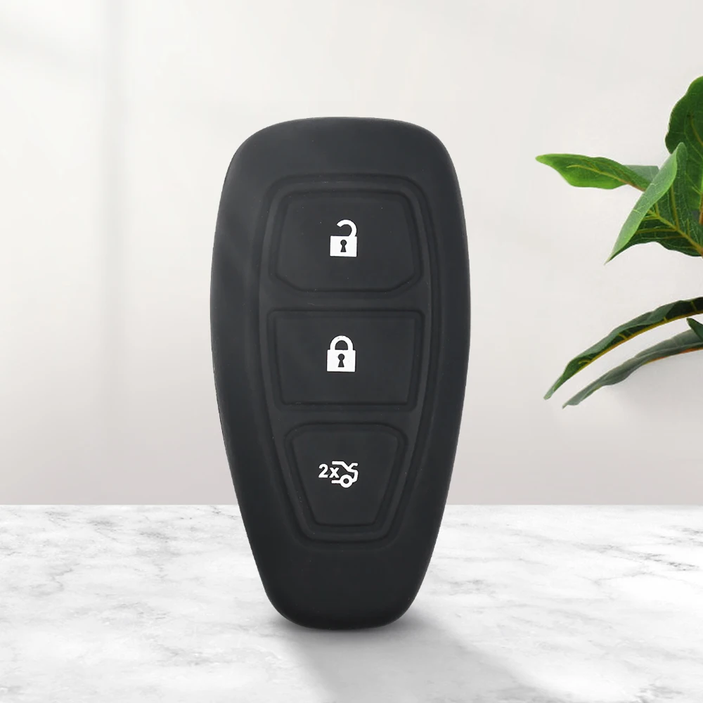 

Dandkey 3 Button Silicone Cover Smart Remote Key Case For Ford Fiesta Focus MK3 Mondeo Ecosport Kuga Focus ST Fob Fob Car Style