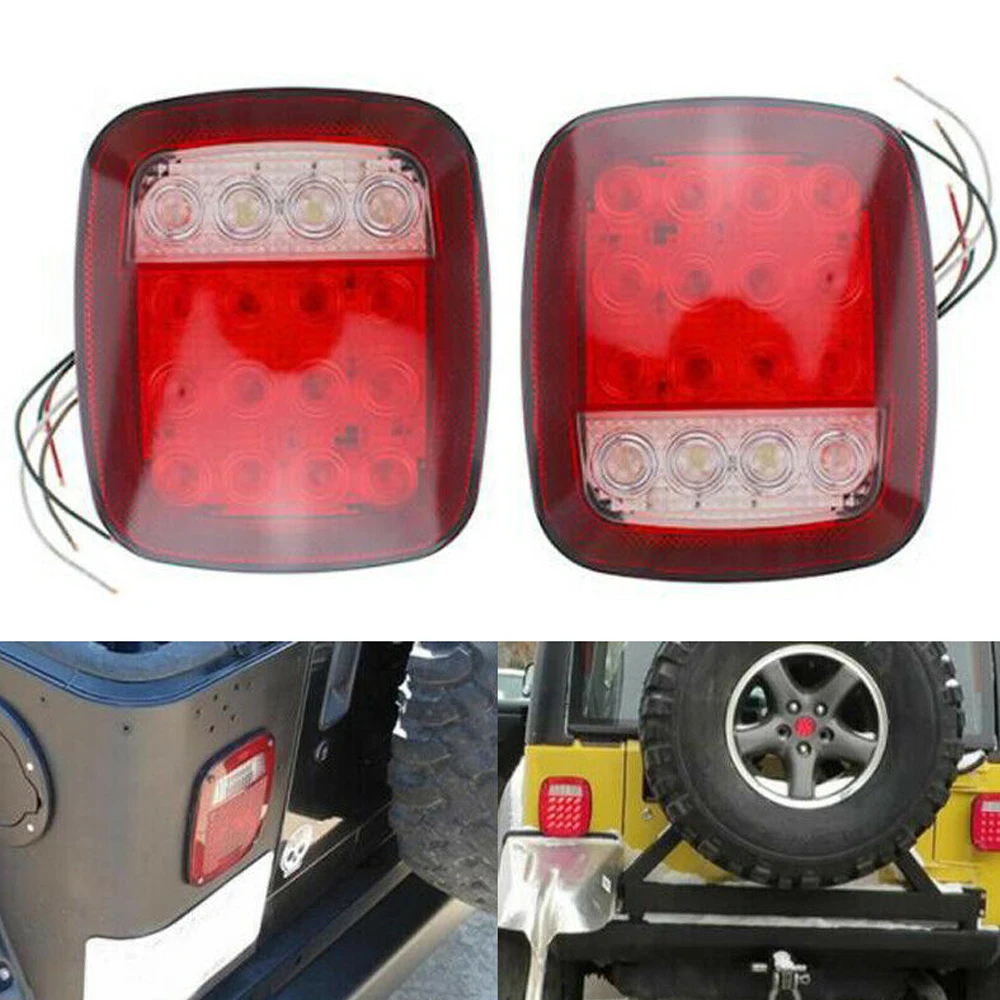 

1Pair Led Tail Light Assembly Left And Right For 76-06 Jeep CJ / Wrangler YJ / TJ Tail Lamp Led Tail Light With Brake Execution