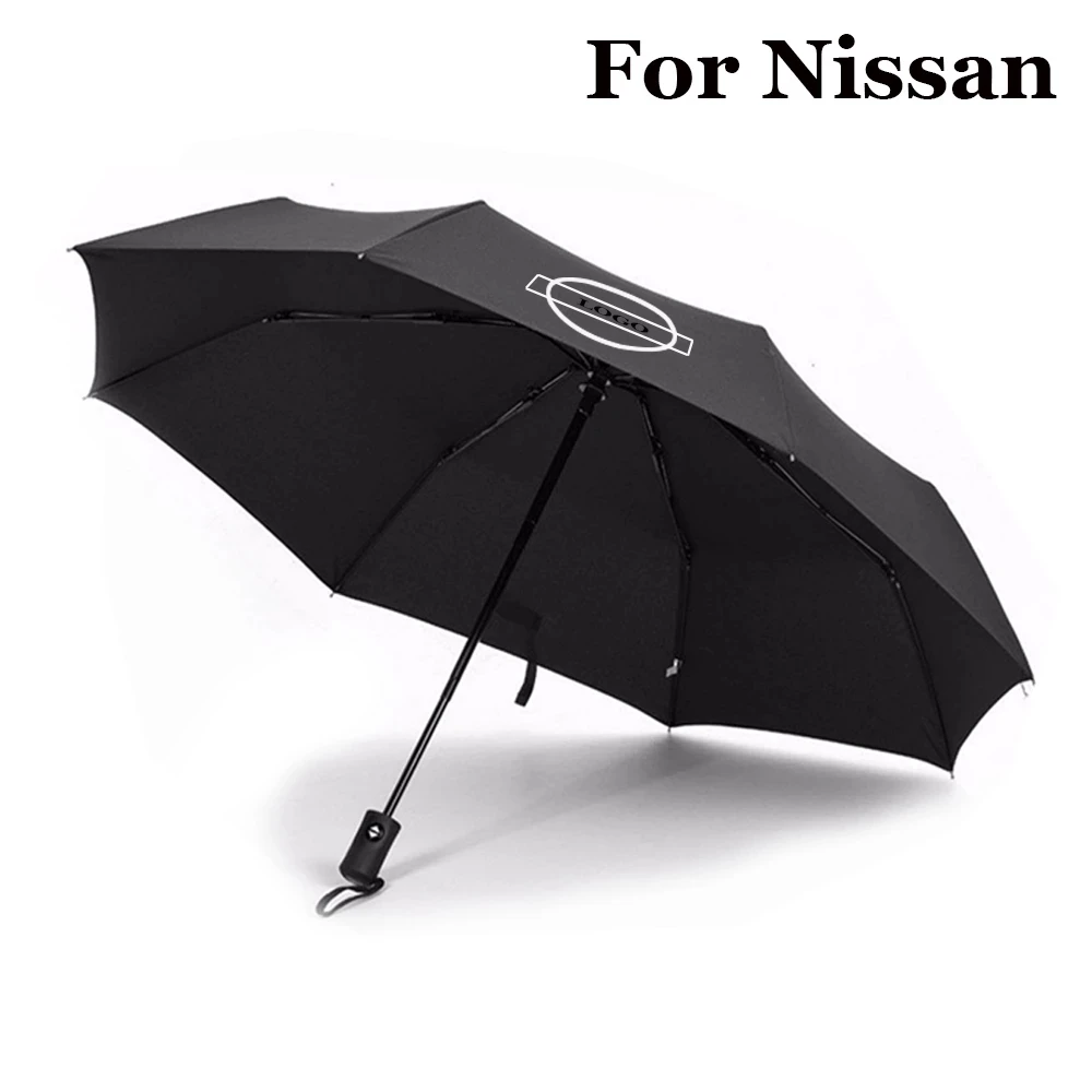 

Fashion Sun Rain Outdoor Beach Automatic Umbrella For Nissan Logo Windproof Folding Business Umbrella Parasol Paraguas Sunshade