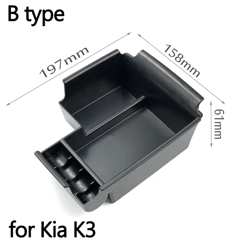 FOR NEW K3 Автомобильный Стайлинг, центральный подлокотник, коробка для хранения, чехол на поддон для Kia Rio K2 K3 K3S K4 K5 KX3 KX7 KX5 Sportage QL BORREGO Sorento Forte - Название цвета: FOR NEW K3