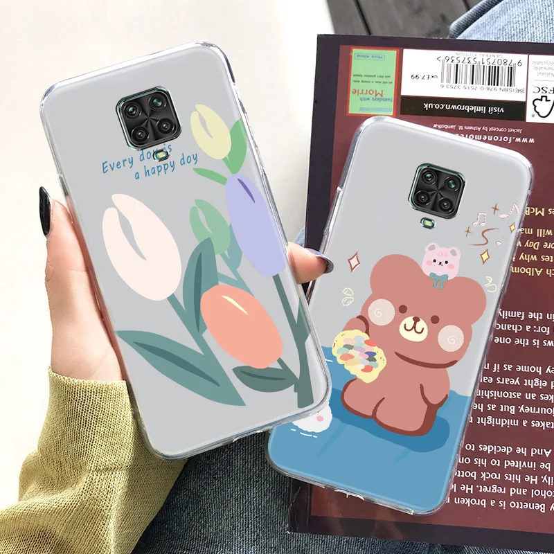 

Flower Case For Xiaomi Redmi Note 9 Pro Case Transparent Funda For Xiaomi Poco M3 X2 F2 Redmi 8T 8 Pro 9S 7 5 Plus 8A 9A 9C Capa