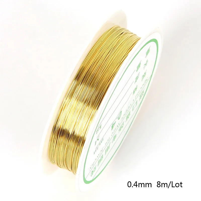Бижутерии, материал для рукоделия украшения, медная проволока 0,3/0,4/0,5/0,6/0,8 мм, серебряный, золотой, розовое золото Цвет покрытием Бисер провода - Цвет: As the picture shown