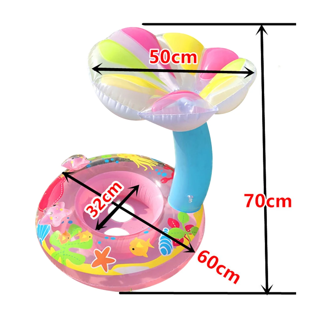 

Kids Cartoon Mushroom Floating Seats Swimming Ring Summer Inflatable Swimming Circle for Water Pool Beach Party