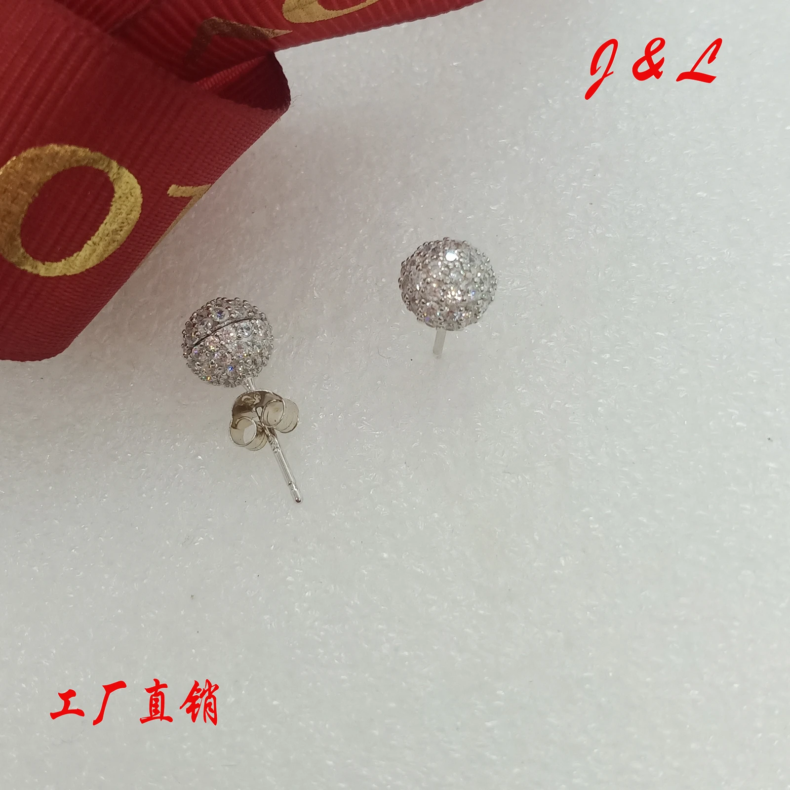 

925 Sterling Silver Earring With White CZ / Rhodium For Women Jewelry