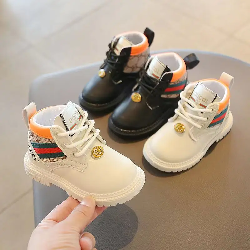 

Winter New 1-6-Year-Old Girls Martin Boots Boys Warm Snow Boots Fashion Casual Plush Baby Toddler Shoes