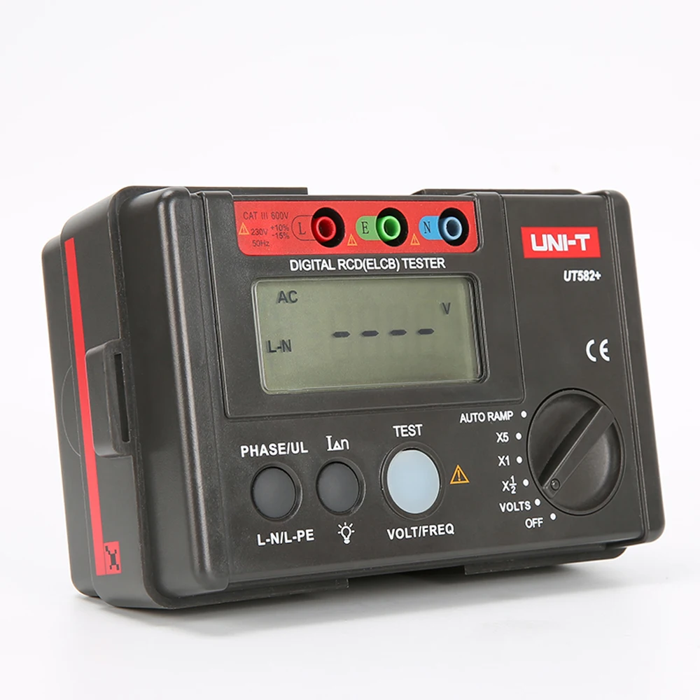 UNI T UT582 + цифровой RCD (УЗО) Тесты er выключатель утечки Напряжение погоды 30V ~ 600V время