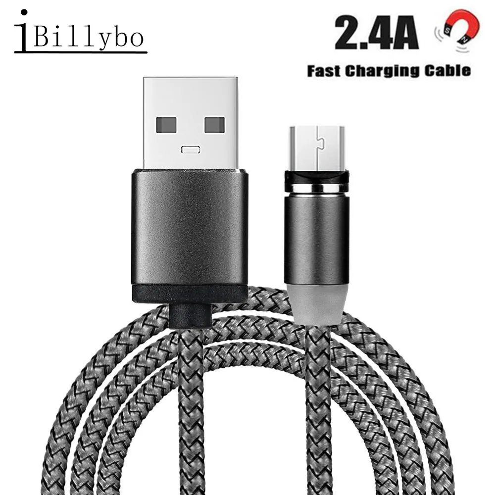 Магнитный зарядный кабель Micro USB для Oppo F7 K1 адаптер быстрой зарядки Samsung galaxy A50 A3 A5