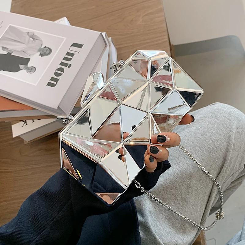 

Универсальная цепочка, новинка 2020, модная сумка через плечо нестандартного дизайна, сетчатая красная сумка-мессенджер