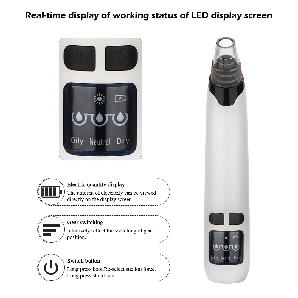 Электрический аппарат для удаления черных точек на лице очищения пор акне прыщей