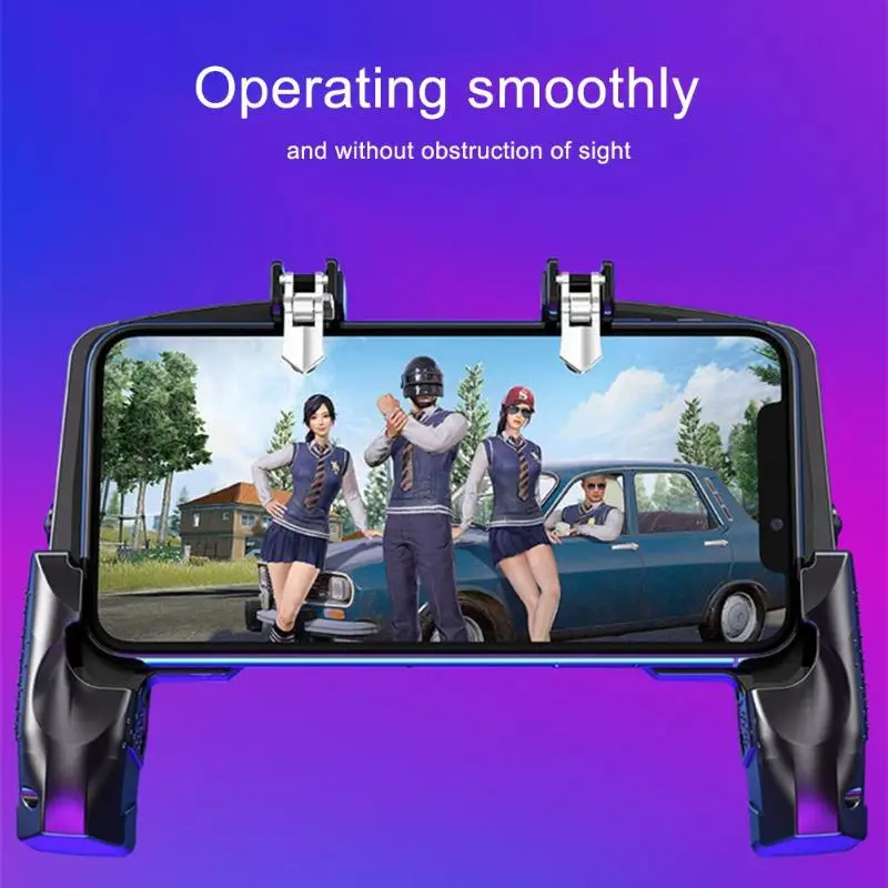 K21 Game Handle for PUGB Helper 4 Finger Ergonomic Grip Linkage Fast Shooting Button Controller Mobile Phone Universal