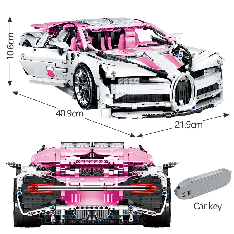 City 1:10 Mini Particle High-tech Racing Car Model Building Blocks Creator Famous Sports Cars Bricks MOC Toys For Children Boys