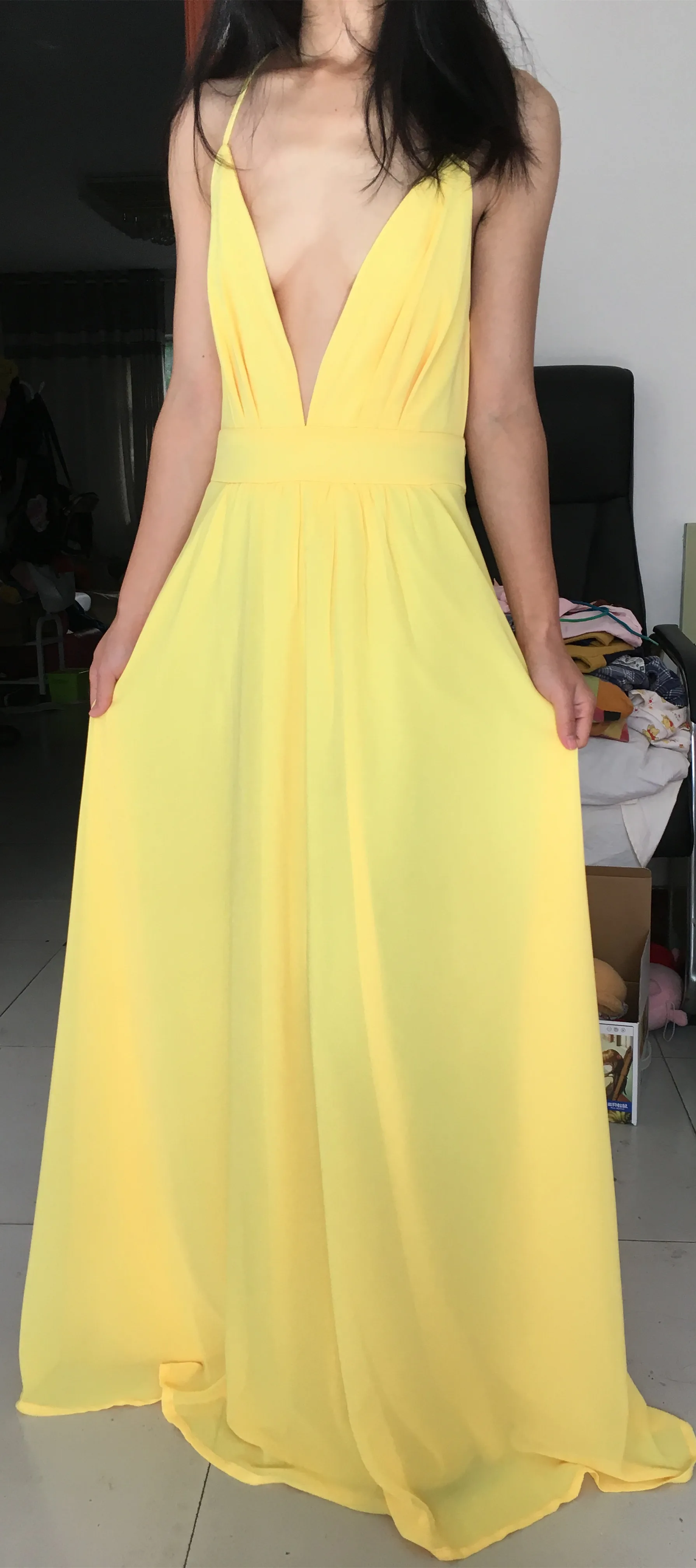 Летняя женская одежда шифоновое Бандажное желтое платье вечерние платья для
