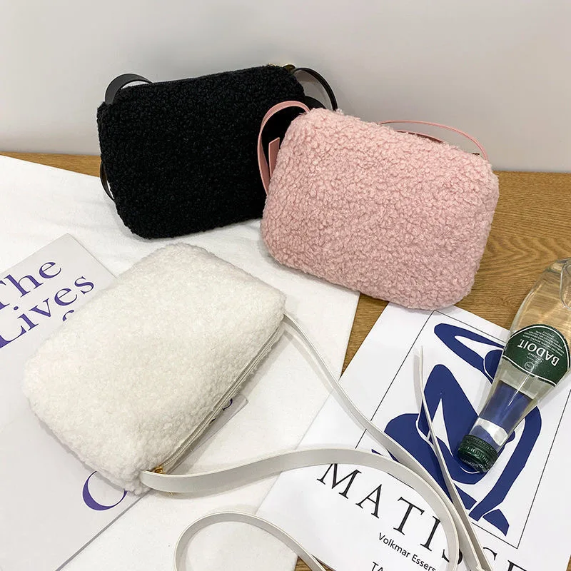 

Новая женская сумка с медведем Shirley, розовая плюшевая сумка-мессенджер на одно плечо, милая универсальная модная повседневная женская сумка...