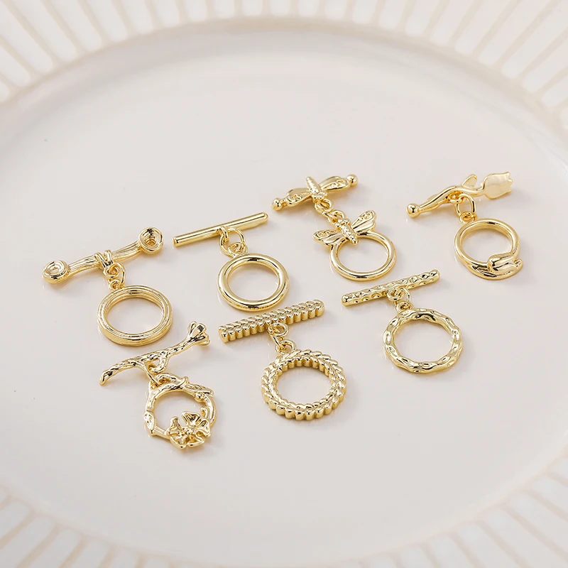 

Аксессуары для изготовления украшений 14k, материал для соединительной пряжки, пряжка для самостоятельного изготовления ожерелья, браслета