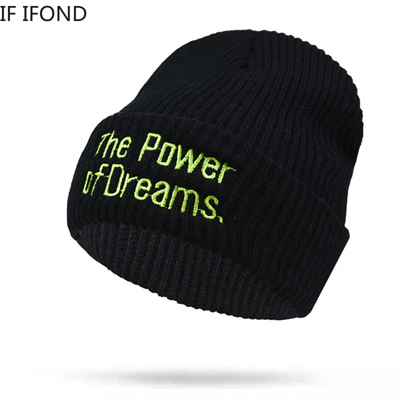 

2020 Solid Color Hat Knitted Crochet Letters Embroidery Beanies Warm Casual Hip Hop Skullies Beanies