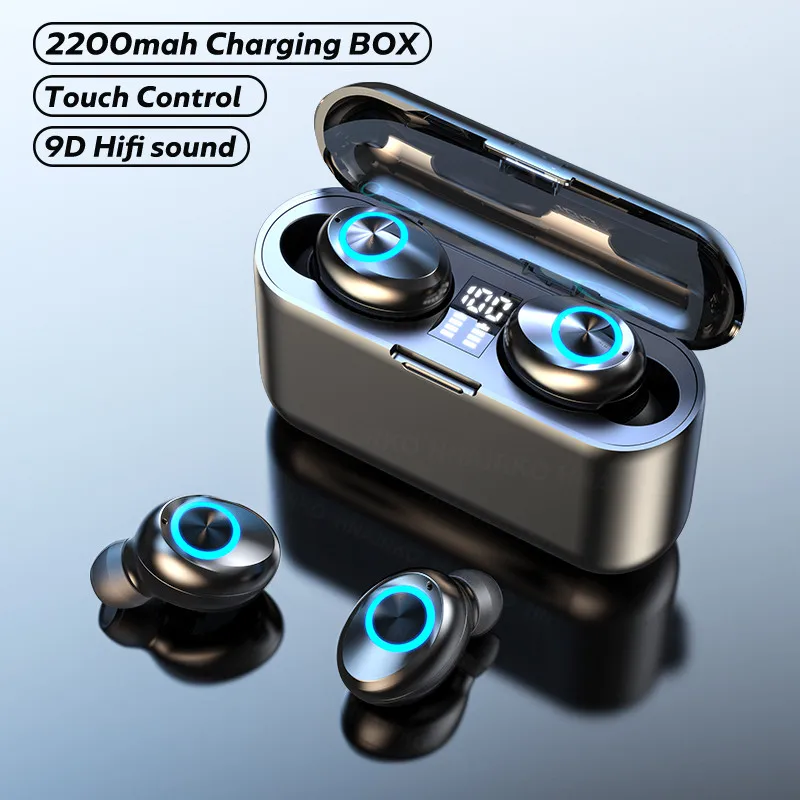 Беспроводные наушники со светодиодным индикасветодиодный мощности спортивные