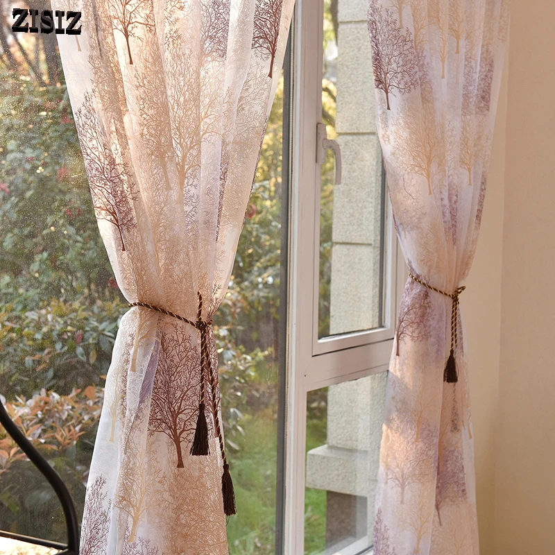 ZISIZ отвесный тюль занавески для Гостиная законченные отвесные оконные шторы