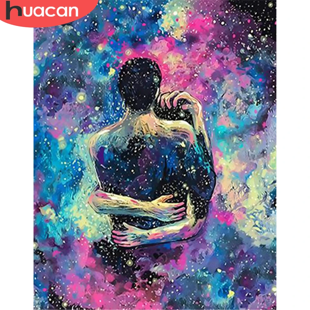 HUACAN Paint By Number Couple HandPainted Painting Art Gift DIY Pictures By Numbers Figure Kits Home Decors