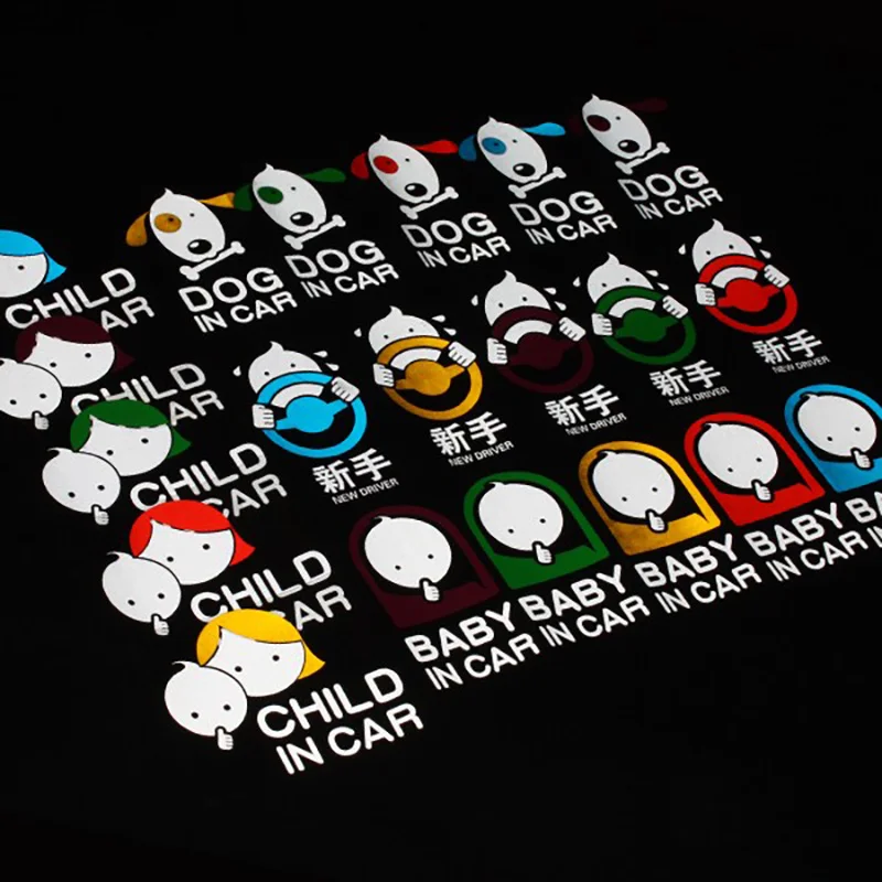 Noizzy автомобильные наклейки для нового водителя виниловые светоотражающие