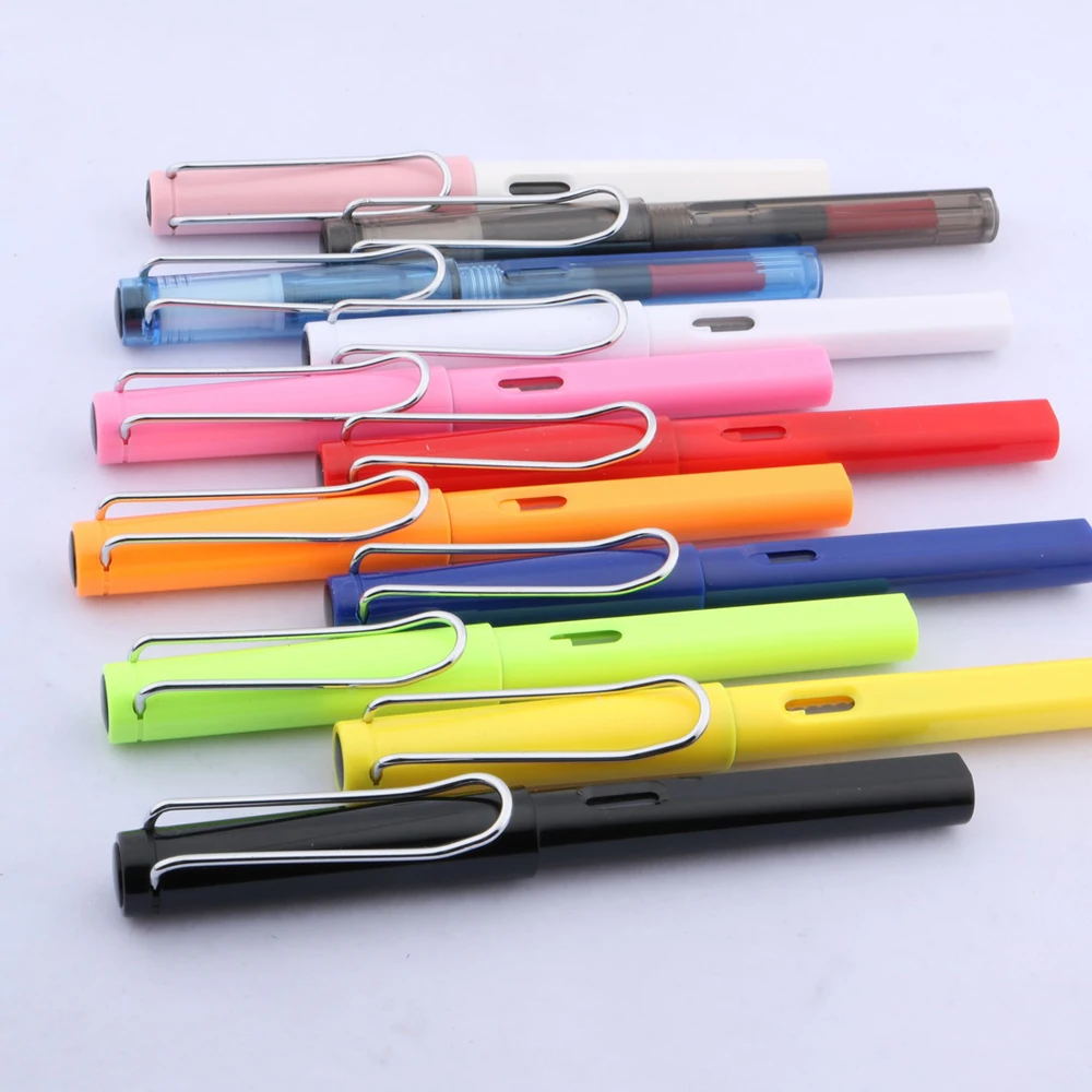 Ручка перьевая классическая с клипсой зеленая/серебристая 407 | Канцтовары для