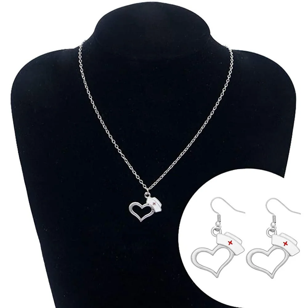 

Doctor Necklace Heart Nurse Hat Pendant Medical Staff Chain Charm Creative Women Jewelry Accessories Pendant Gifts Forever