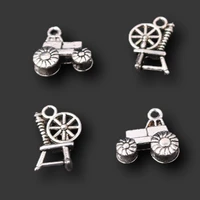 10pcs silver plated tractor truck irrigation machinery metal pendants diy charms retro bracelet earrings jewelry crafts making