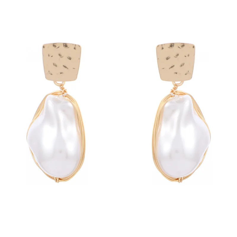 

ELEGANCE11 Luxury Pearl Earrings Irregular Drop Pendant Earings Women Costume Earrings for Christmas Jewelry Gift