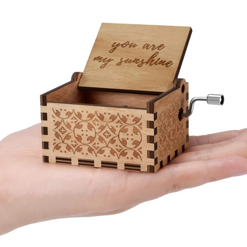 

You Are My Sunshine Wood Music Boxes, Vintage Wooden Sunshine Musical Box Gifts for Birthday/Christmas/Valentine's Day