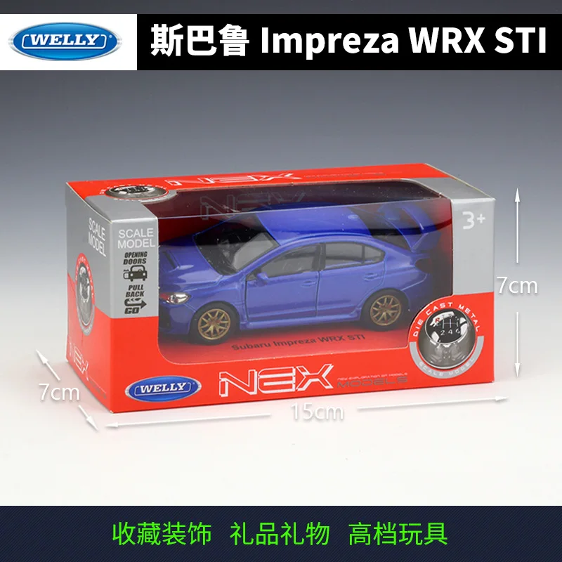 

Subaru Impreza WRX STI WELLY Cars 1/36 Metal Alloy Diecast Model Cars Toys