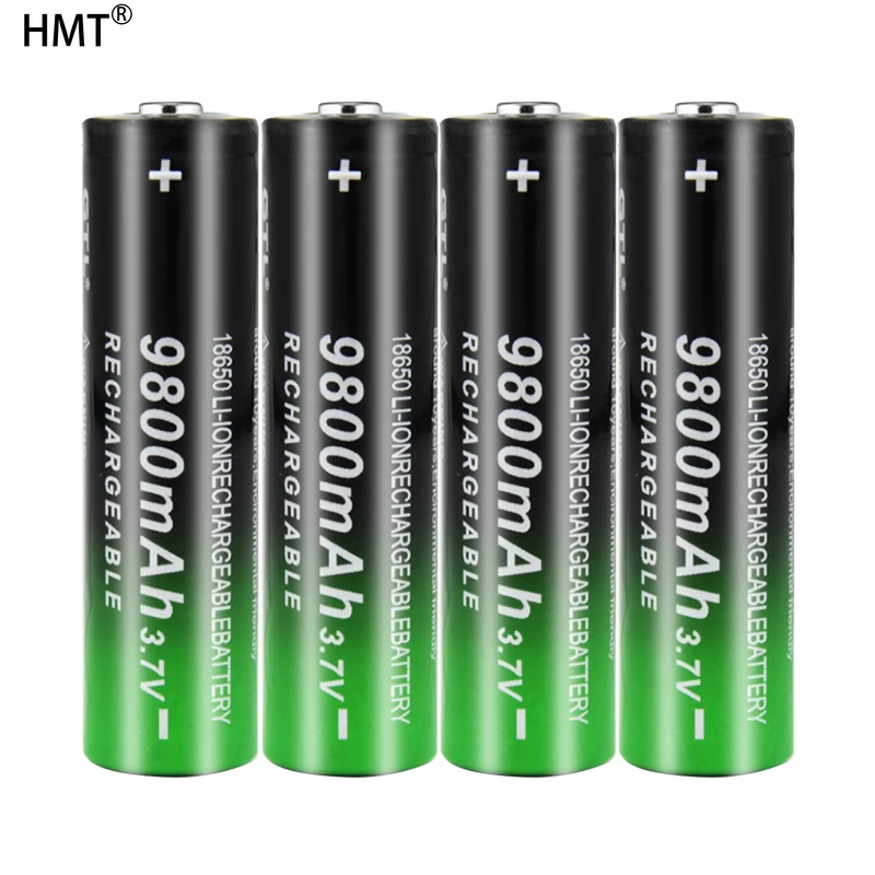 

NEW 18650 Battery High Quality 9800mAh 3.7V 18650 Li-ion Batteries Rechargeable Battery For Flashlight Torch + Free Shipping HMT