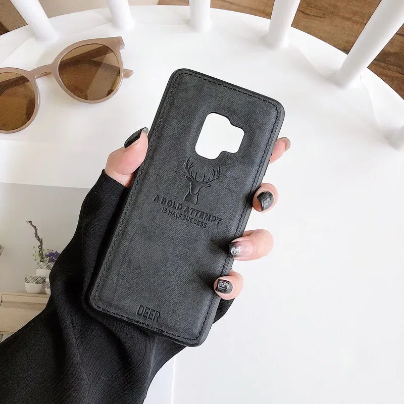 Black Роскошный ударопрочный тканевый чехол s для samsung S11 M30S A51 A50 A70 A80 A90 M20 ткань текстура для samsung Note10 Мягкий силиконовый чехол - Цвет: Black