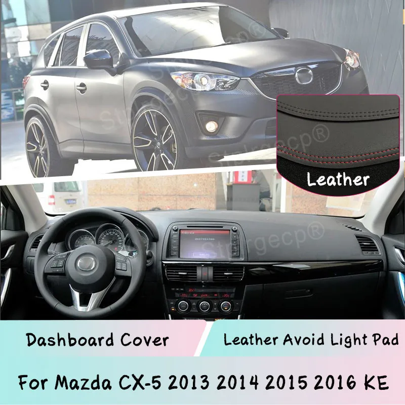 

Для Mazda CX-5 2013 2014 2015 2016 KE кожаная приборная панель Крышка коврик светильник из сшитого полиэтилена Зонт приборной Защитная панель на автомоби...