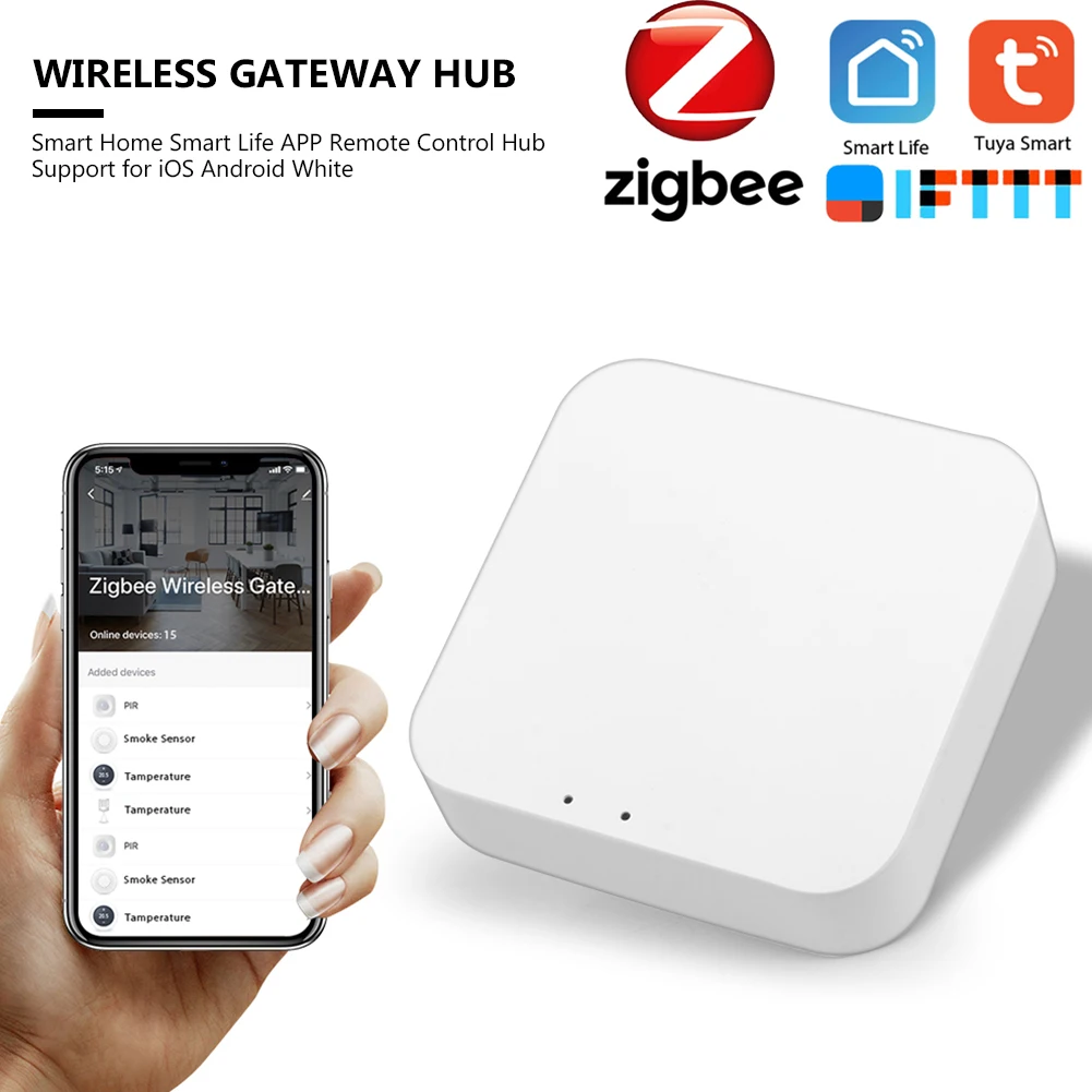 

Tuya Zigbee Wireless Gateway Hub Home Smart Life APP Remote Control Hub Smart Gateway Hub Smart Home Bridge
