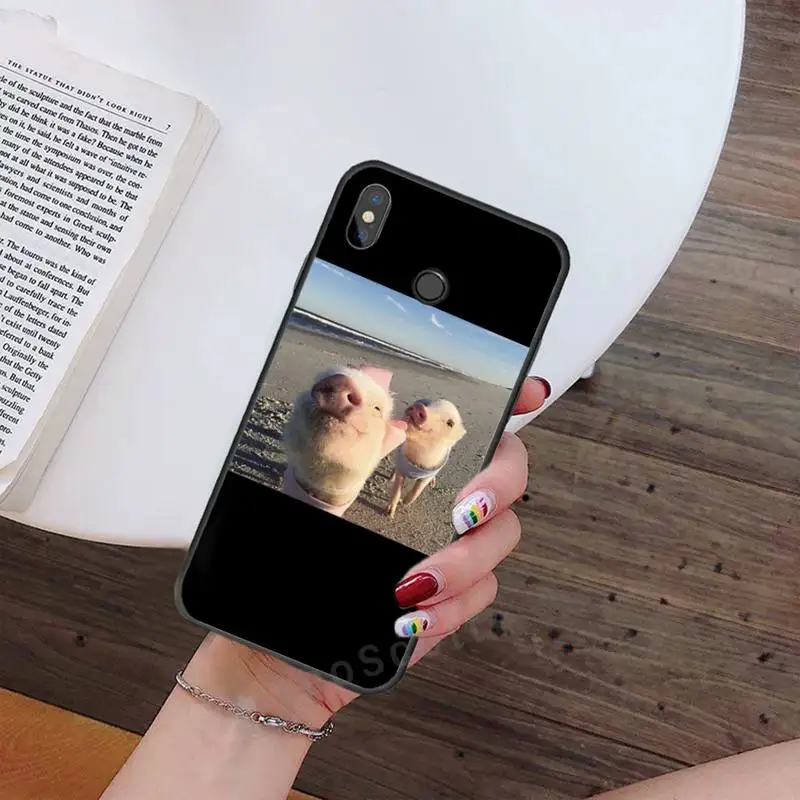 

Cute Pig Pink pet animal artr Phone Case For Xiaomi Redmi note 7 8 9 t k30 max3 9 s 10 pro lite