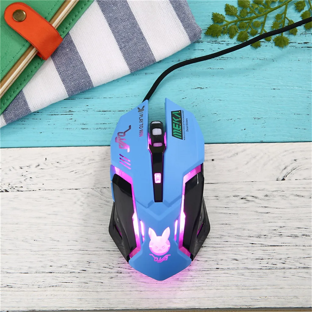 Игровая мышь Raton Ordenador с подсветкой, проводная мышь dpi, USB эргономичная геймерская мышь, профессиональные Мыши для ПК, компьютерная мышь, 19Sep