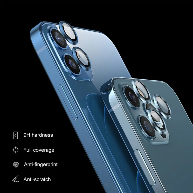 Защитный чехол для камеры IPhone 13 из закаленного стекла с металлическим кольцом и крышкой-протектором для телефонов 12 11 Pro Max.