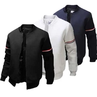 mens jacket daily fall winter windbreak coat webbing stand collar regular fit active long sleeve jackets baseball uniform 4xl