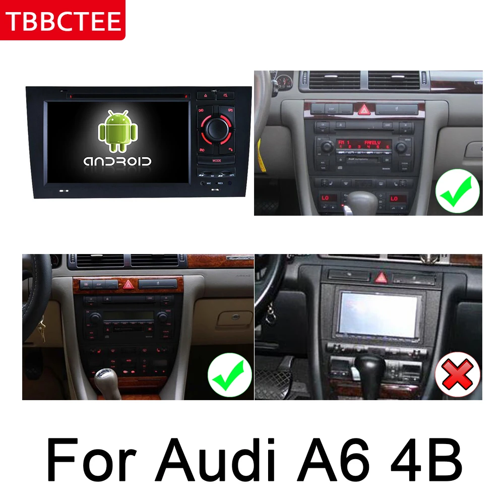 Для Audi A6 4B 4F 1998 ~ 2006 MMI навигация мультимедийный плеер IPS Android автомобильный DVD GPS HD